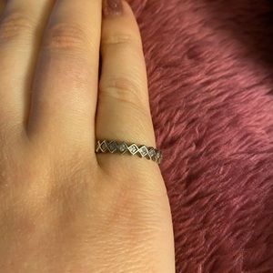 Pandora ring with stones sterling silver